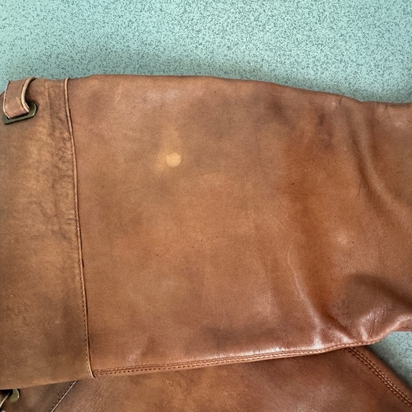 Size 9 brown knee high riding boots. Small spot as shown in photo. - Picture 2 of 3